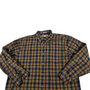 Duluth Trading Co Mens Plaid Long Sleeve Button Down‎ Shirt Relaxed Fit XL
